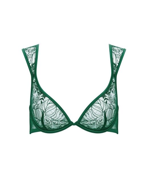 Bluebella Green Seraphim Embroidered Sheer Wired Bra