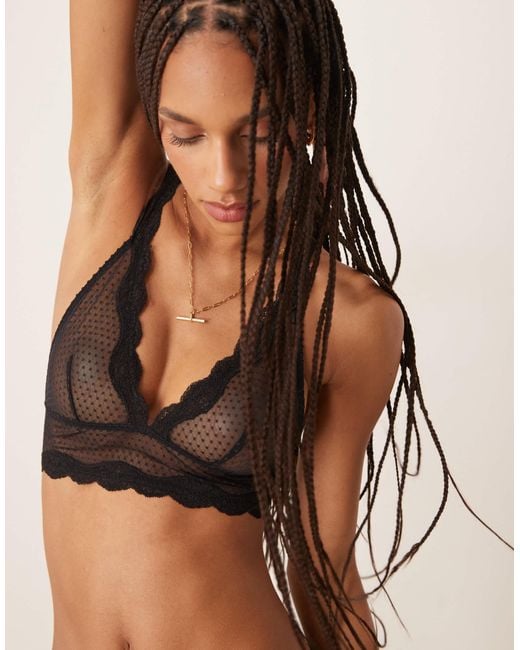 Free People Brown – transparenter longline-bh