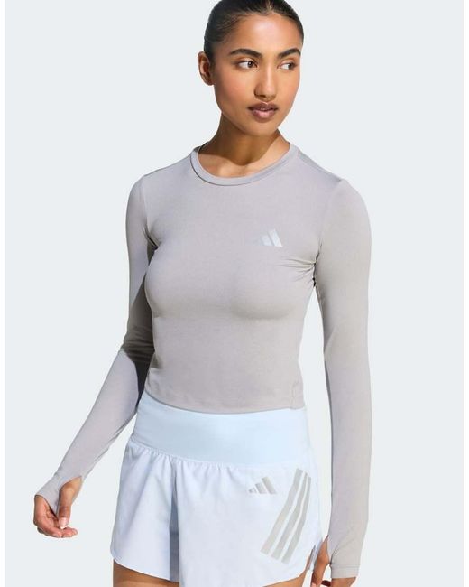 Adidas Originals White Adi365 Running Essentials Longsleeve Shirt