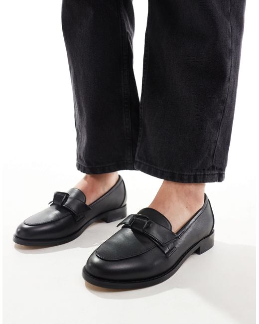 Schuh Black Lula Bow Loafers
