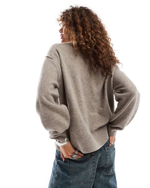 Weekday Brown Funda Wool Blend Jumper