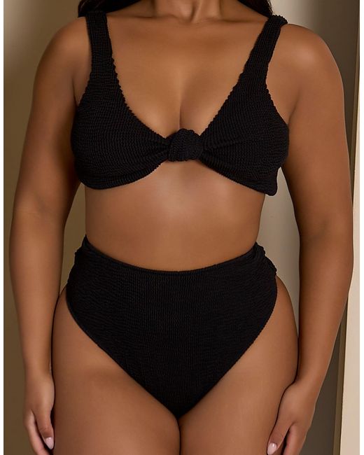 Moda Minx Brown Curve x bernadette afia – gekräuselte bikinihose