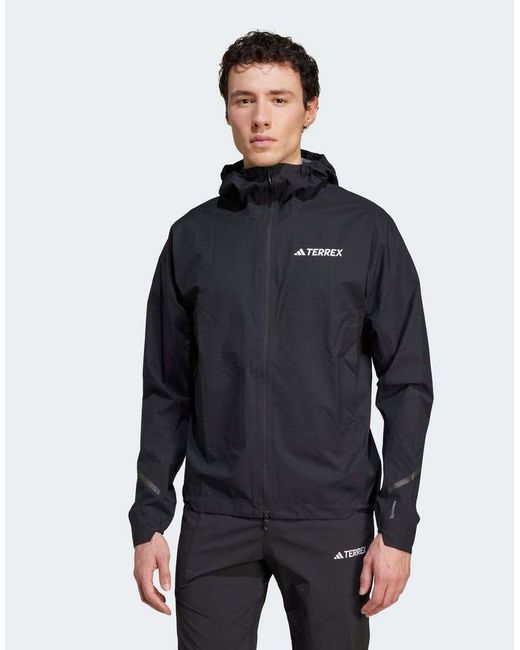 Adidas Blue Terrex Xperior 2.5 Layer Light Climaproof Jacket for men