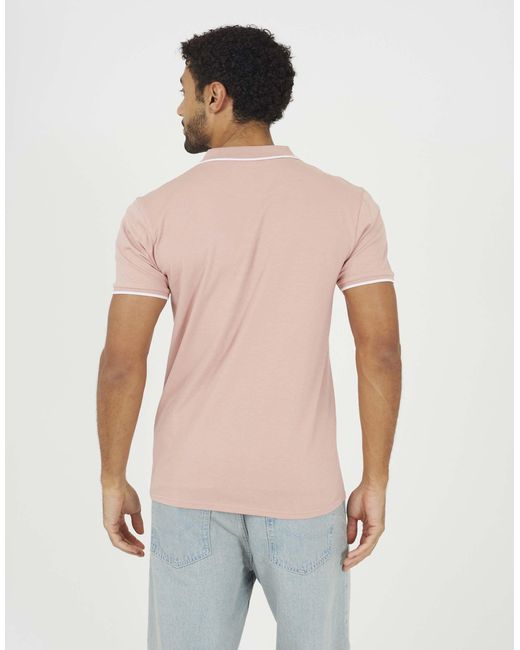 Brave Soul – polohemd in Pink für Herren