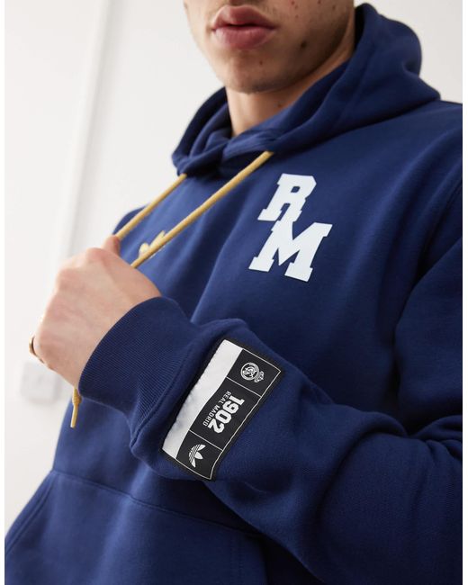Vrct - sweat à capuche real madrid Adidas Originals pour homme en coloris Blue