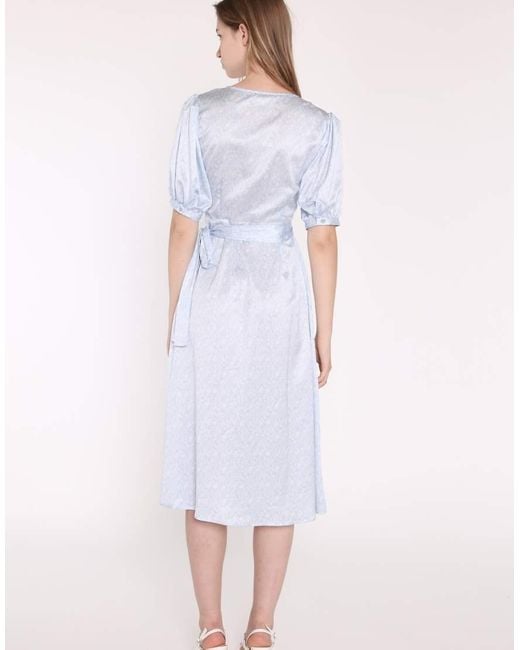Glamorous White V-Neck Wrap Midi-Dress