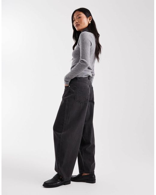 Kirsa - jean barrel à taille haute - délavé Vero Moda en coloris Black