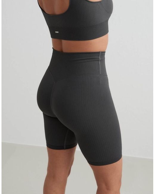 Aim'n Gray Shadow Ribbed Seamless Shorts