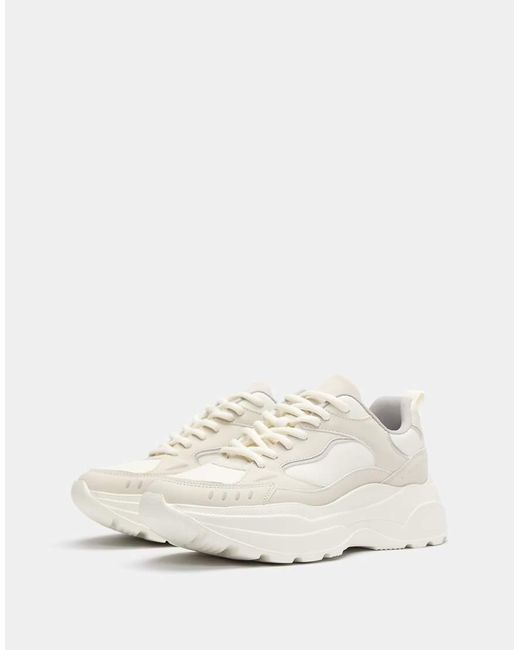 Pull&Bear White Piece Sneakers