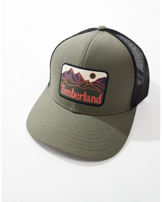 Timberland Black Mountain Patch Trucker Cap for men