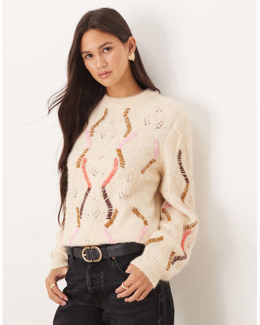 Pull oversize Y.A.S en coloris Natural
