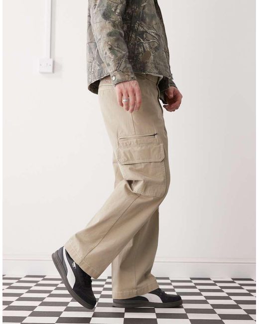 Dickies White Riverbend Cargo Work Trousers for men