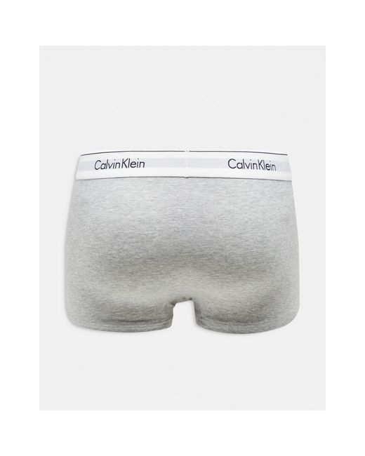 Calvin Klein Blue Cotton Stretch Trunks 3 Pack for men