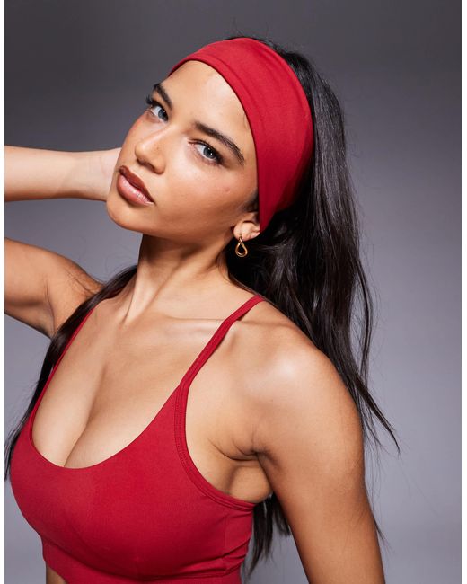 4505 Red Icon Active Quick Dry Headband
