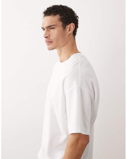 Jack & Jones White Oversized Breathable T-shirt for men
