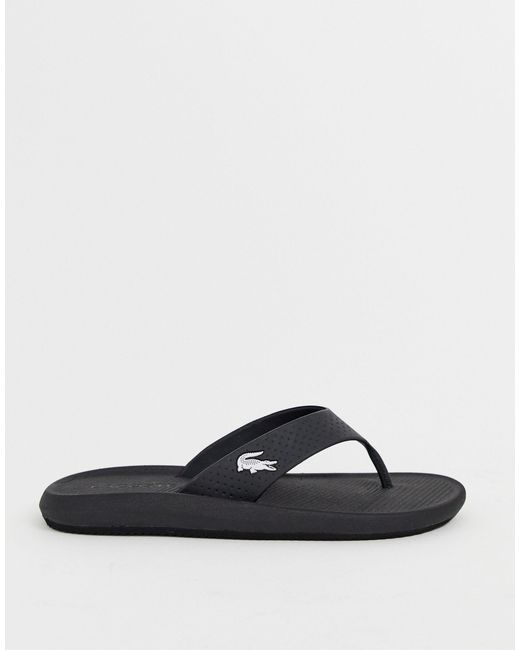 Lacoste croco top flip flops