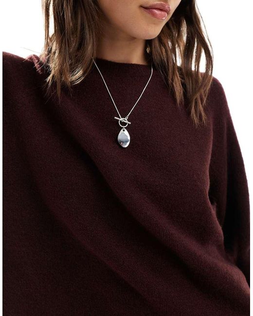ONLY Red Cropped Knitted T-Shirt