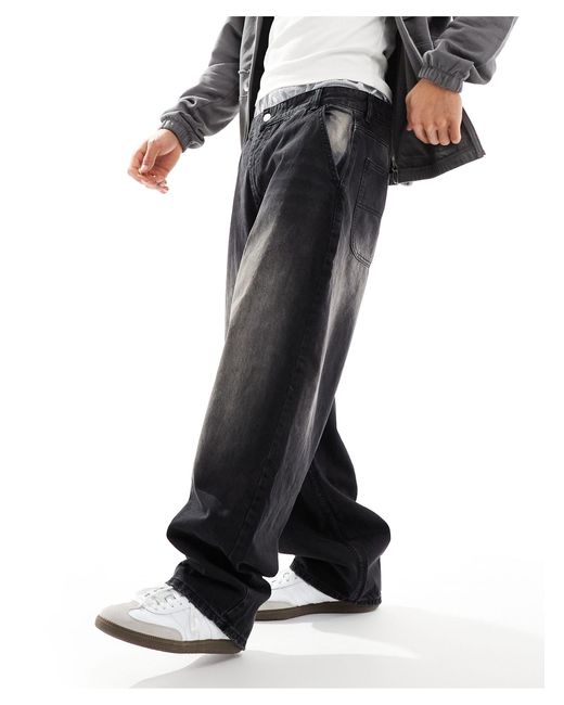 Bershka Gray Skater Fit Jean for men