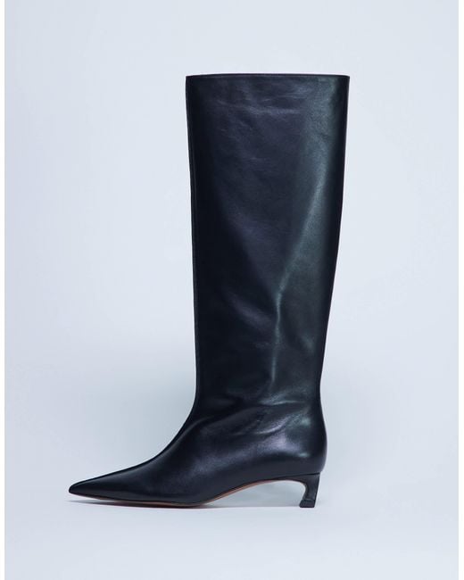 TOPSHOP Blue – sophie – premium – kniehohe lederstiefel