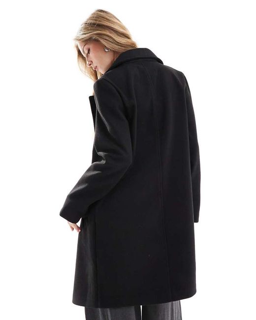 Stradivarius Black Wool Look Jacket