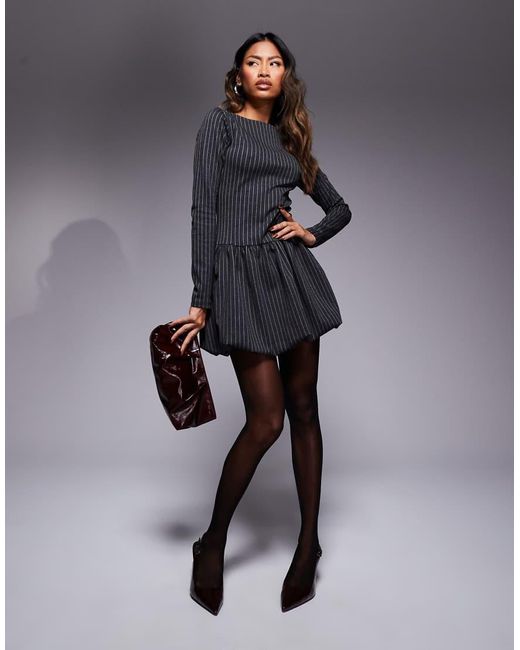 knee length dresses for ladies Keep It Up Black Puff Sleeve Maxi Dress – Shop the Mint main image 0