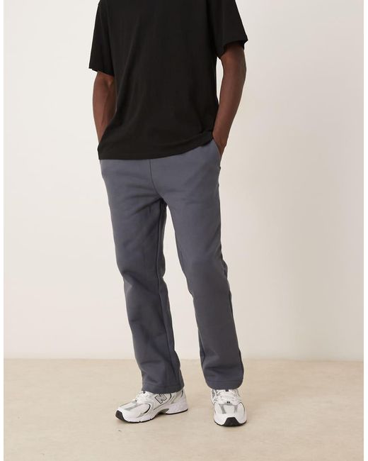 ASOS Blue Premium Heavyweight Straight Leg Sweatpants for men