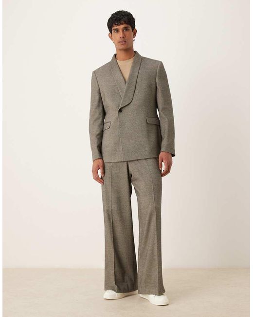ASOS Natural Loose Suit Pants for men