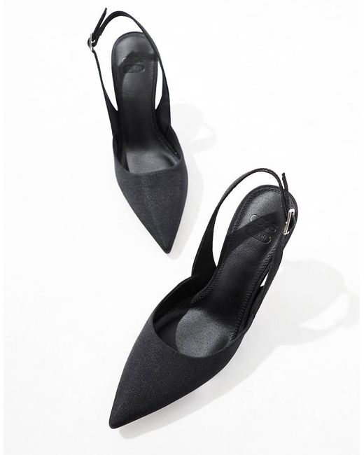 ASOS Black Samber 2 Slingback Stiletto Heels