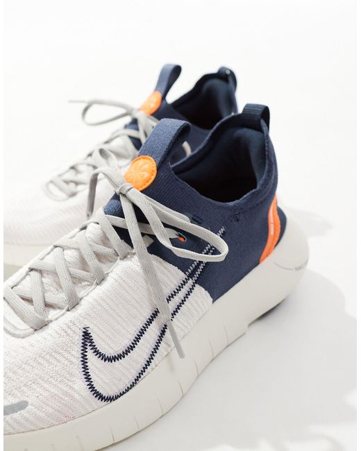 Nike - running free run flyknit nn - sneakers grigie e arancioni di Nike in Gray da Uomo