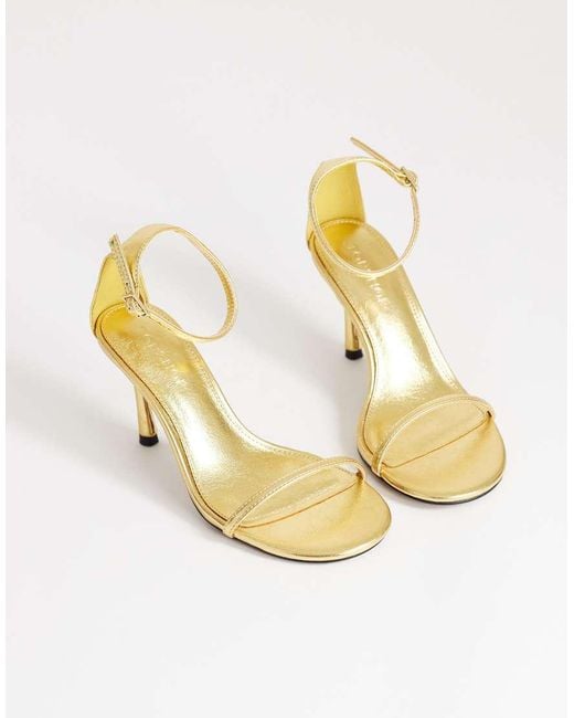 TOPSHOP Metallic Alexi 2 Part High Heeled Sandal