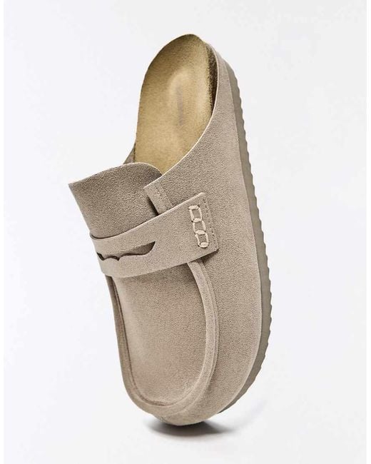Bershka White Mule Clogs With Mask Detail for men