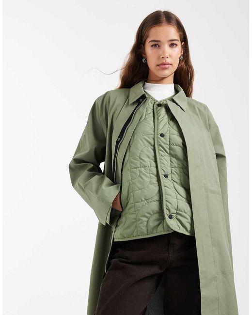 The North Face Green City 3In1 Longline Raincoat And Gilet