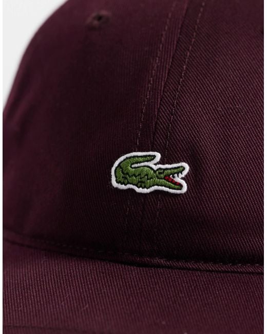 Lacoste Essential logo-cap in Purple für Herren