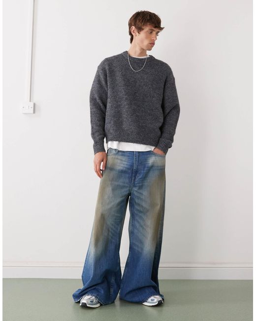 Weekday Gray Wool Blend Sweater for men