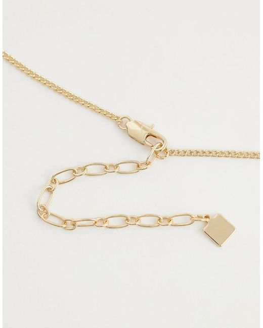 ASOS Metallic Asos Design Curve Short Necklace With-Coloured Beading Detail