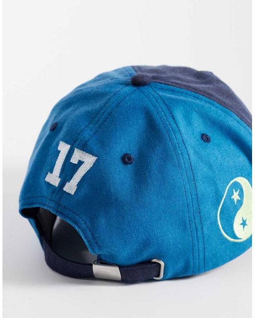 Collusion Blue Washed Surf Cap With Embroidery