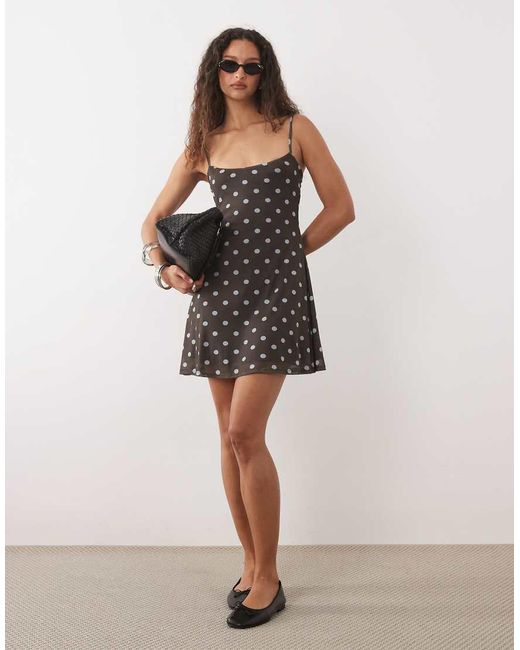 ASOS Black Cami Mesh Mini Dress