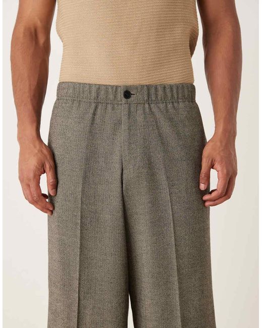 ASOS Natural Loose Suit Pants for men