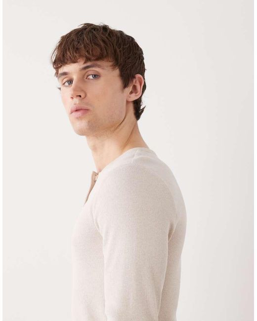 Collusion Natural Double Layer Henley for men