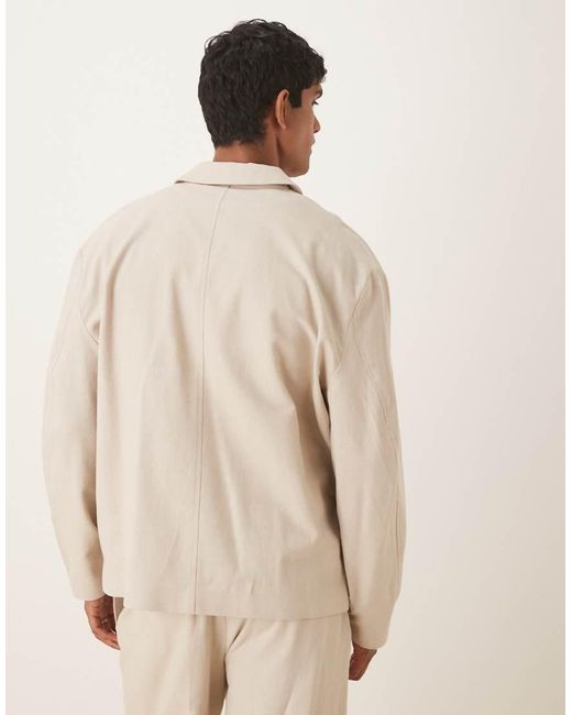 ASOS Natural Smart Shirt Jacket for men