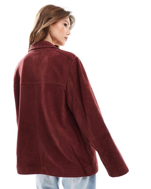 ASOS Red – jacke aus echtem rauleder