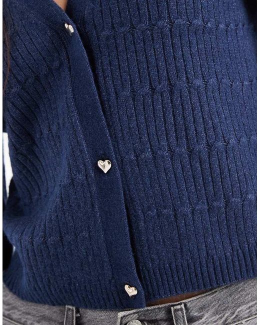 ONLY Blue V-neck Cardigan