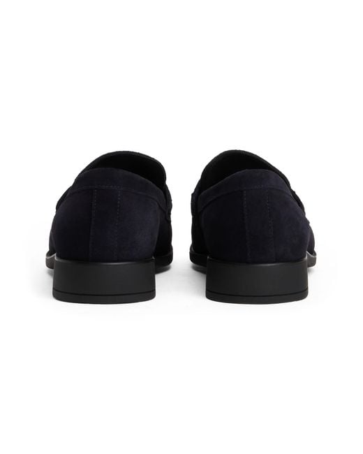 Tommy Hilfiger Black Chain Suede Loafers