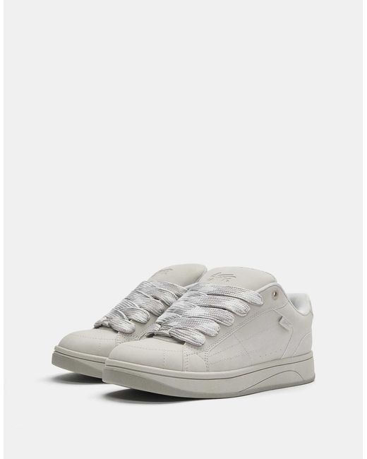 Pull&Bear – stwd – skater-sneaker in White für Herren