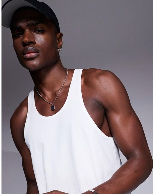 4505 White Performance Quick Dry Stringer Vest for men