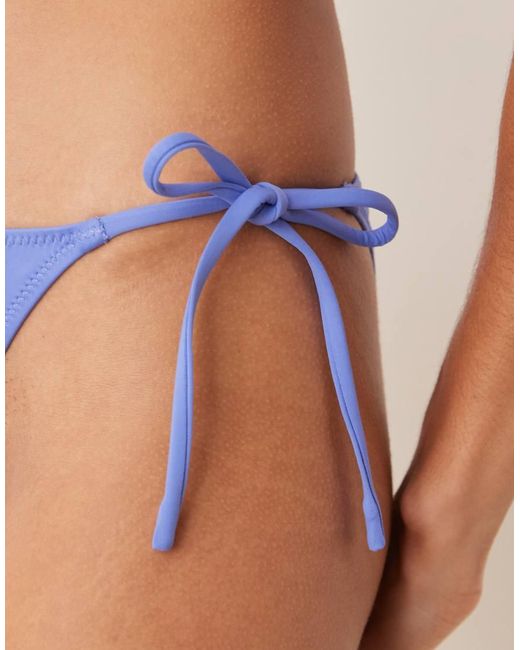 Polo Ralph Lauren Blue Logo Icons Ricky String Bikini Bottoms