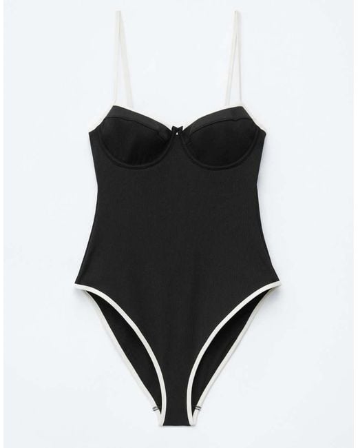 & Other Stories Black Mix And Match Underwire Cup Swimsuit