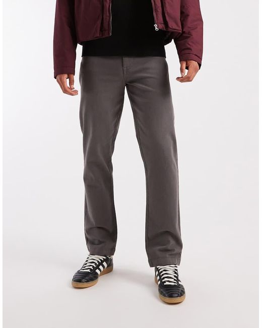 Pantalones Chinos De Pernera Recta De Threadbare de hombre de color Black