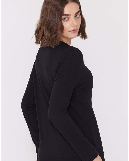 Tezenis Blue Long Sleeve Oversized Viscose Top
