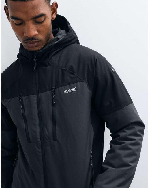 Regatta Blue Waterproof Hooded Highton Stretch Padded Jacket for men